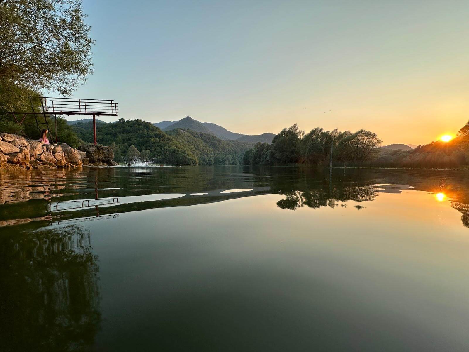 Skadar See bei Sonnenuntergang, Montenegro